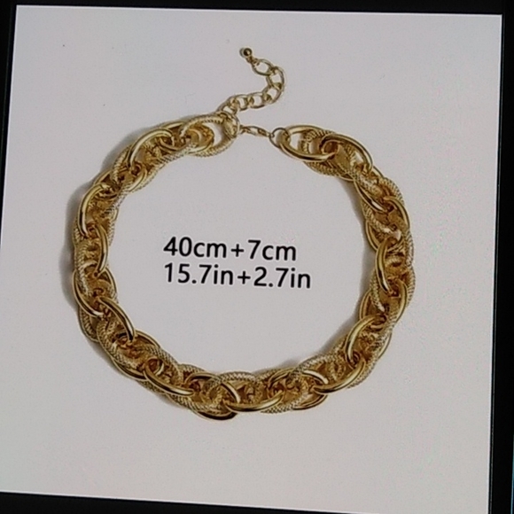 Chunky Gold Punk Choker Necklace - Picture 4 of 5